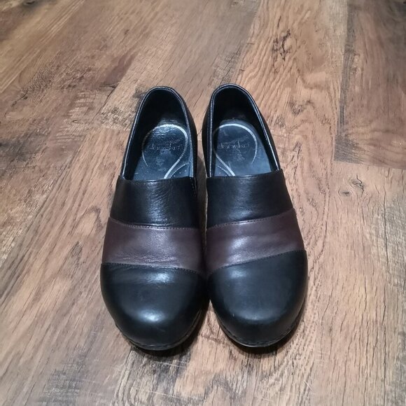 Dansko Henley Nappa Two Tone Leather Slip on Clogs Size US 8.8-9/ EU 39 - Picture 1 of 7